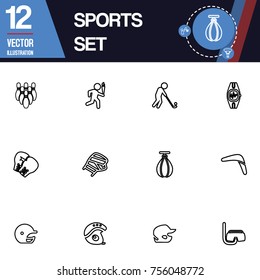Sport icon vector collection set