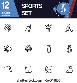Sport icon vector collection set