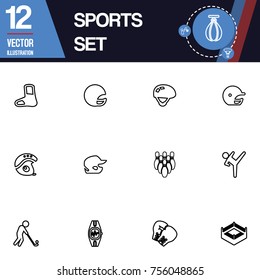 Sport icon vector collection set