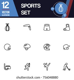 Sport icon vector collection set
