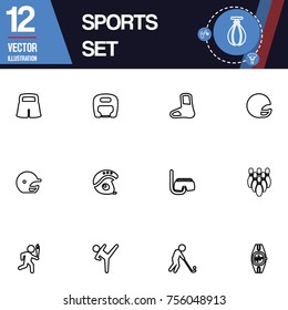 Sport icon vector collection set
