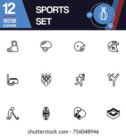 Sport icon vector collection set