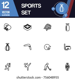 Sport icon vector collection set