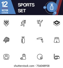 Sport icon vector collection set