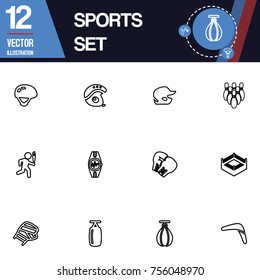 Sport icon vector collection set