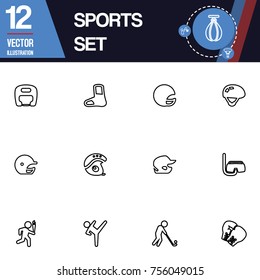 Sport icon vector collection set