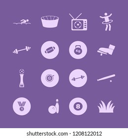 sport icon. sport vector icons set target, baseball, grass and swimming