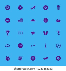 sport icon. sport vector icons set football cup, target, football ball and football game