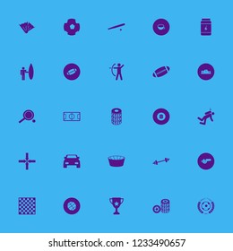 sport icon. sport vector icons set cup, surfer with board, trophy cup and flippers