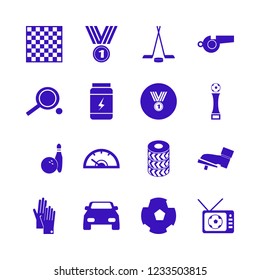 sport icon. sport vector icons set gloves, bowling ball pin, car and speedometer