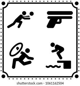 sport icon vector set