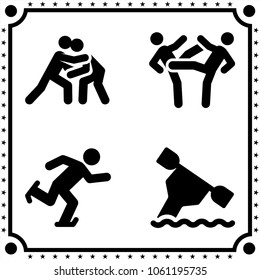 sport icon vector set