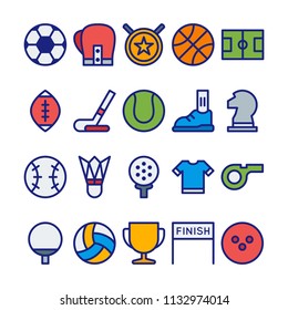 Sport icons in for any purposes. Perfect for website mobile app presentation and any other projects.