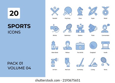 Sport icons collection. Set contains such Icons as American football, athlete, athletic, badminton, and more 