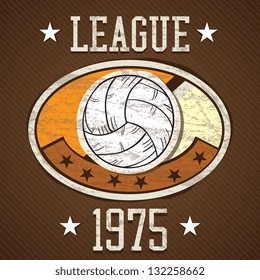 Sport Icons concept different elements (volleyball league)