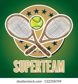 Sport Icons concept (tennis racket and ball)