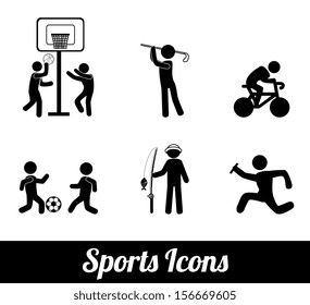 sport icons design over white background vector illustration