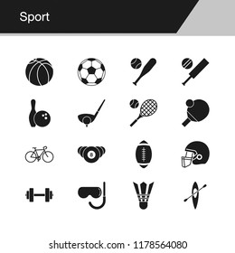 Sport icons. Design for presentation, graphic design, mobile application, web design, infographics, UI. Vector illustration.