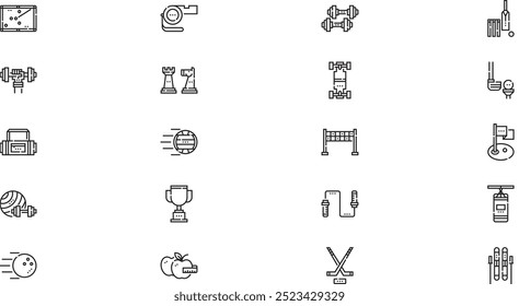 Sport icons High-Quality Vector Icons Collection with Editable Stroke. Ideal for Professional and Creative Projects.