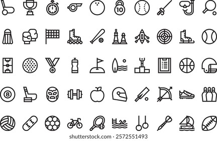 Sport icons High-Quality Vector Icons Collection with Editable Stroke. Ideal for Professional and Creative Projects.