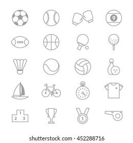 Sport Icons Line Set Of Vector Illustration