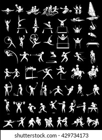 Sport icons for many sports illustration