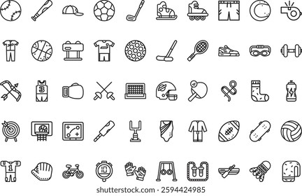 Sport icons pack High-Quality Vector Icons Collection with Editable Stroke. Ideal for Professional and Creative Projects.