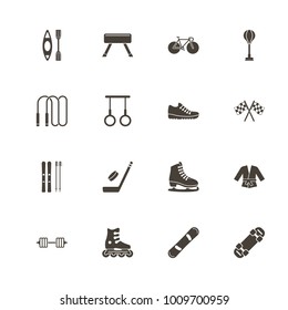 Sport icons. Perfect black pictogram on white background. Flat simple vector icon.