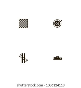 Sport icons set. award, dart, bronze and gold
