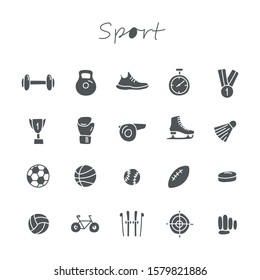 Sport icons set. Cartoon vector and illustration, hand drawn style, isolated on white background.