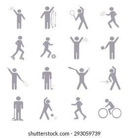 Sport icons set illustration