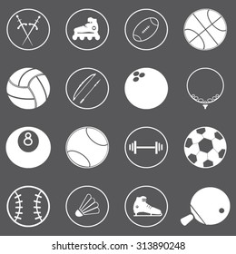 Sport icons set illustration