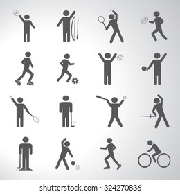 Sport icons set illustration 