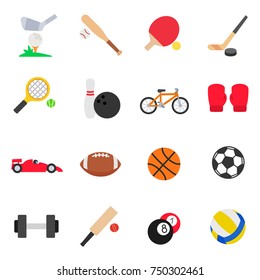 Sport icons set. isolated illustrations on the theme of sports disciplines