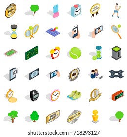 Sport icons set. Isometric style of 36 sport vector icons for web isolated on white background