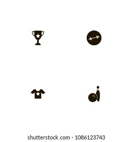 Sport icons set. star, winner cup, trophy and shirt