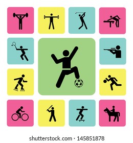 sport icons set for use