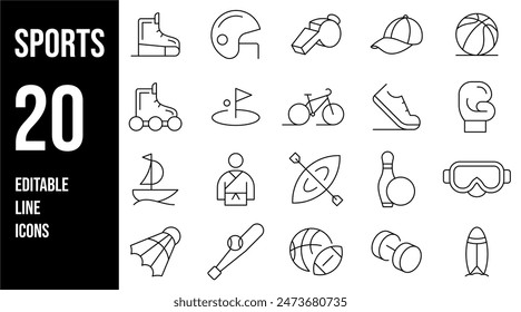 Sport Icons Set vector design	