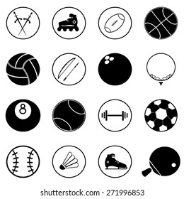 Sport icons set vector illustration