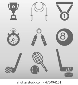 Sport Icons Set Vector Illustration