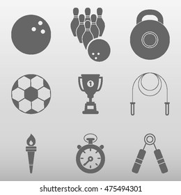 Sport Icons Set Vector Illustration