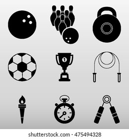 Sport Icons Set Vector Illustration