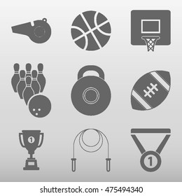 Sport Icons Set Vector Illustration