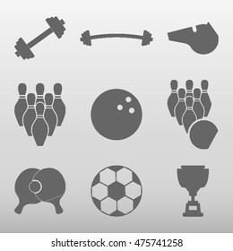 Sport Icons Set Vector Illustration