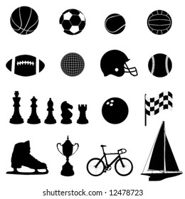 sport icons vector