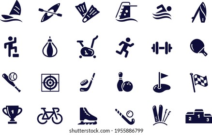 Sport Icons vector design  outline 