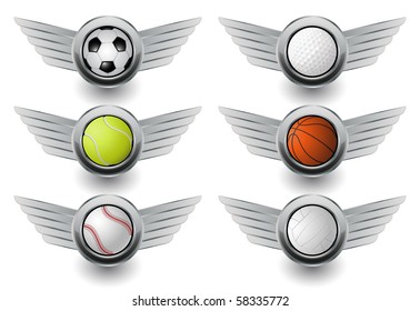Sport icons. Vector illustration.