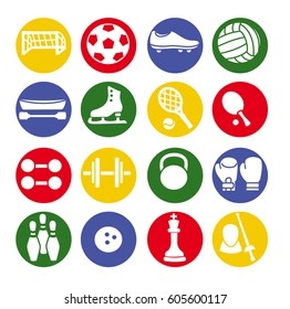 Sport icons. Vector illustration.