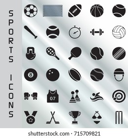 Sport icons. Vector illustration.