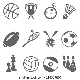 Sport icons. Vector set